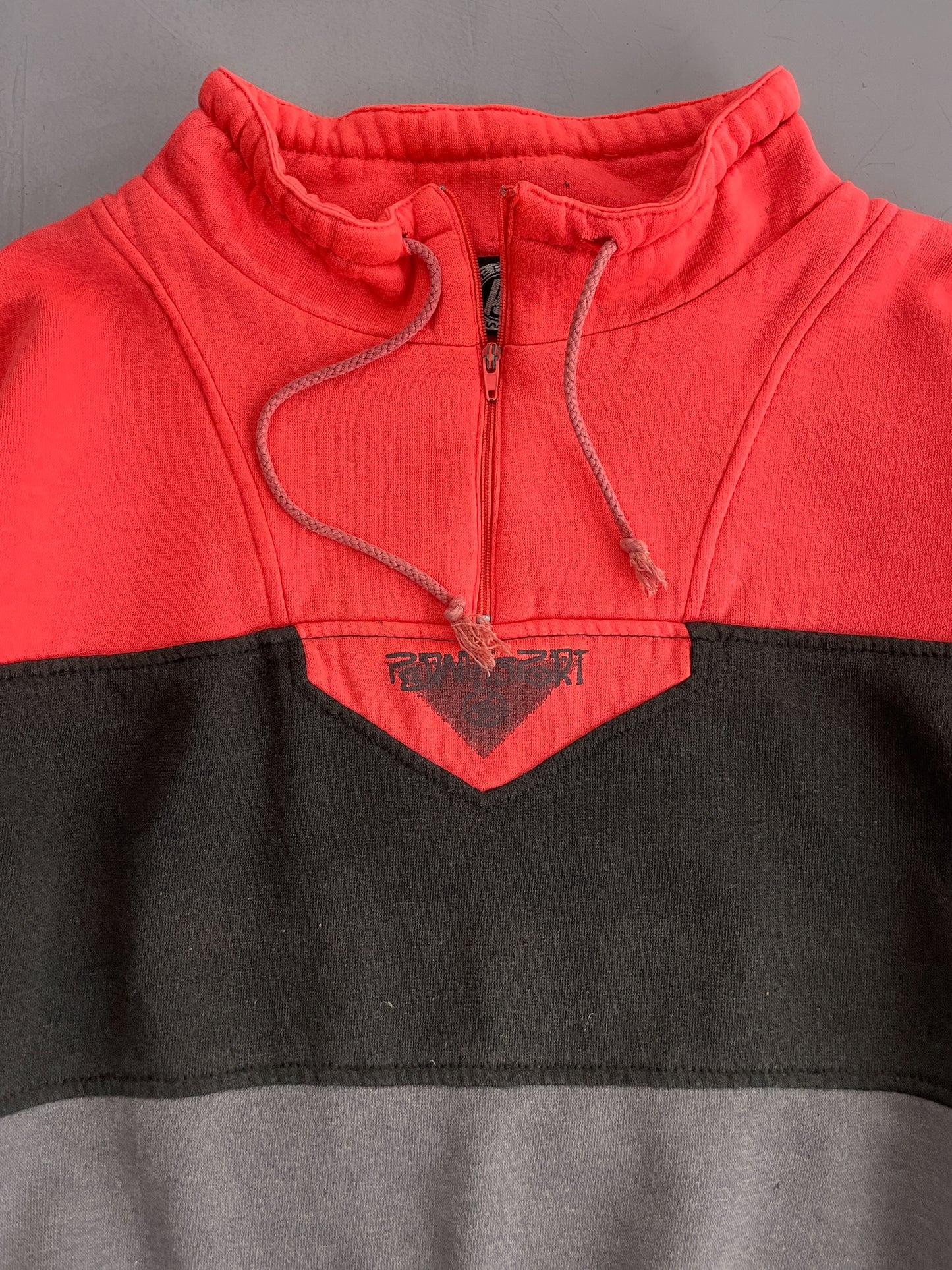 1990's 1/4 Zip Sweatshirt [S]