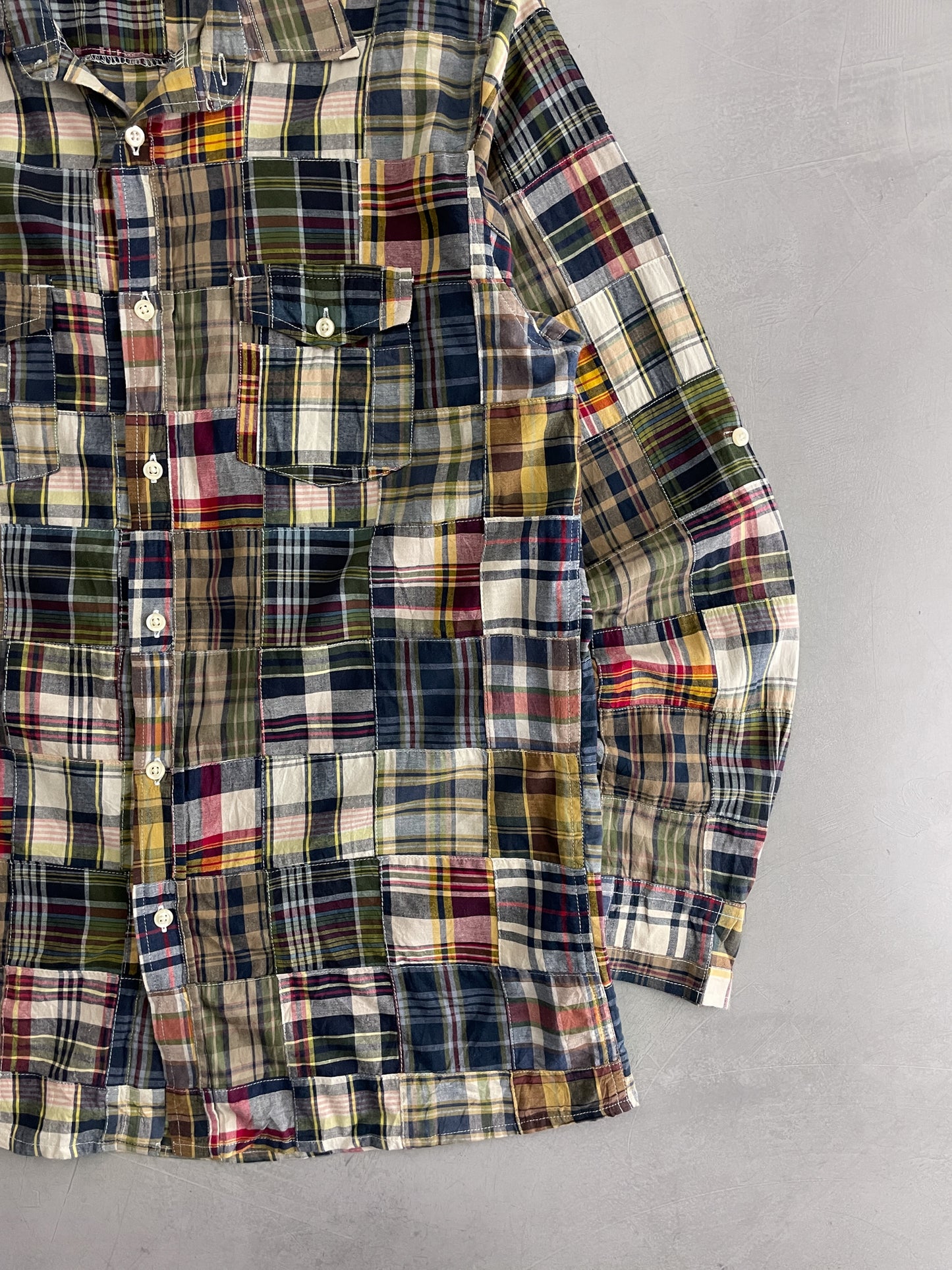 Siegfried Plaid Patchwork Shirt [L]