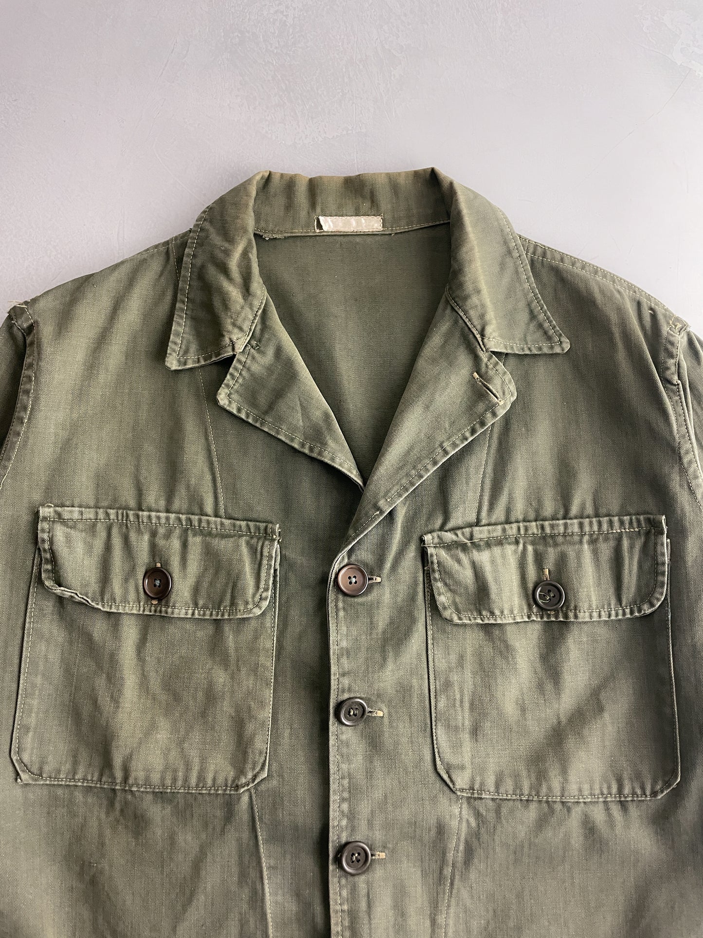 50's Faded H.B.T. French Army Shirt [L]