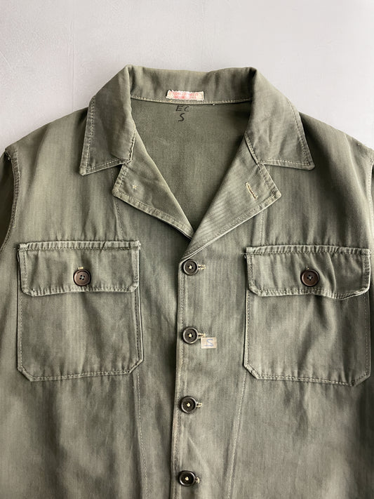 50's Faded H.B.T. French Army Shirt [S]