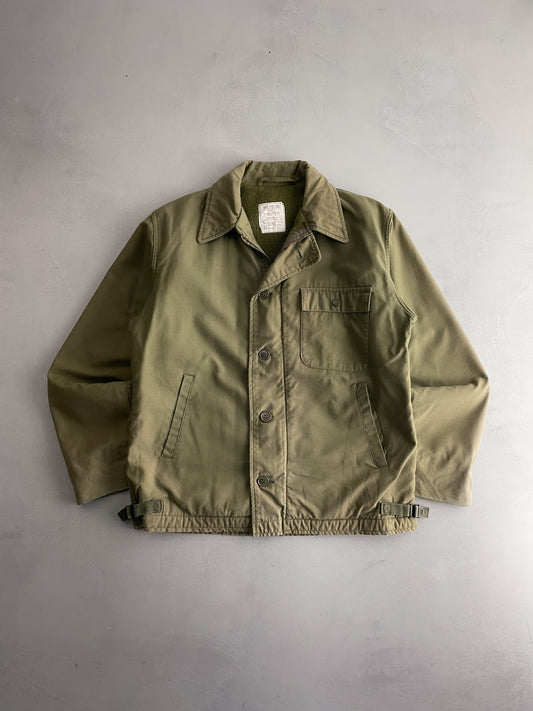 Sun-faded Stencilled A-2 Deck Jacket [M]