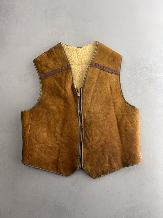 French Sheepskin Hunting Vest [S]