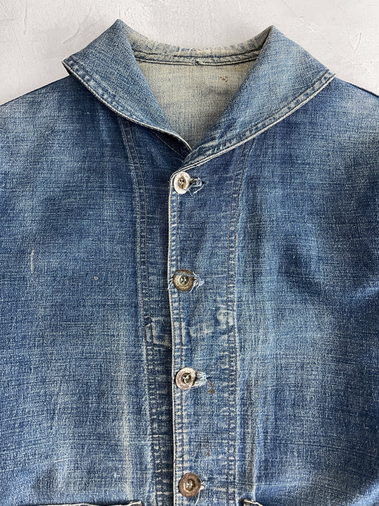 1940's U.S.N. Denim Shawl Collar Jacket [M]