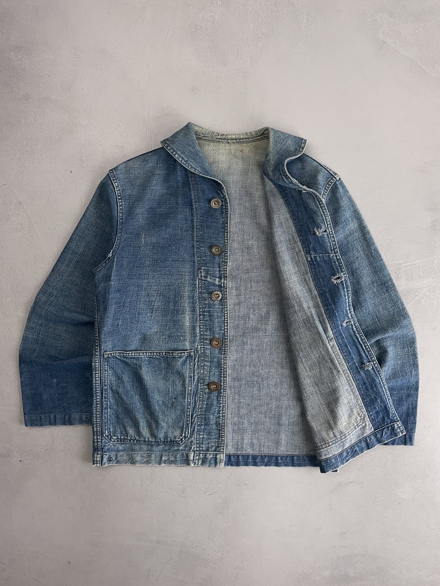 1940's U.S.N. Denim Shawl Collar Jacket [M]