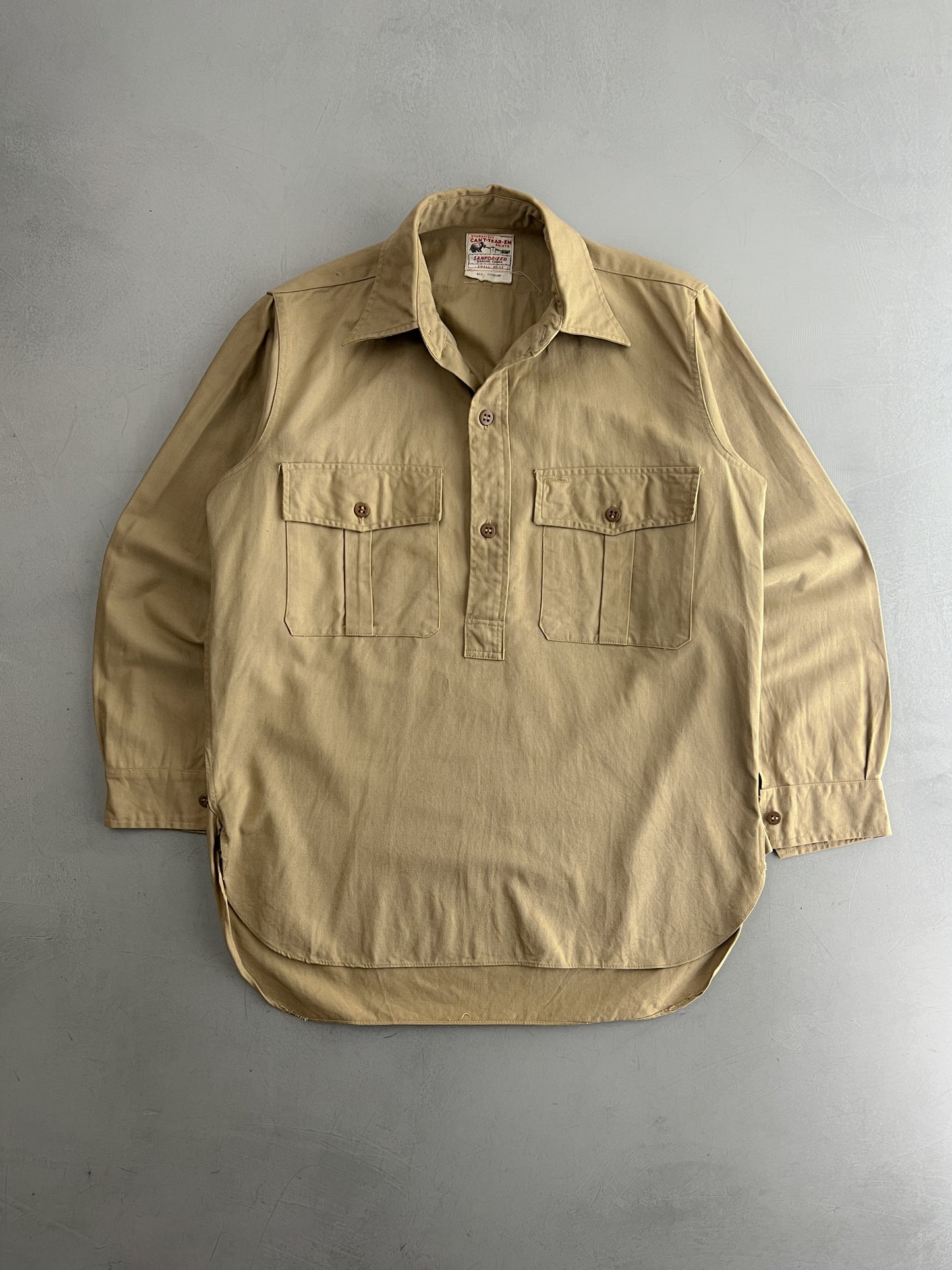 50's CAN'T-TEAR-EM Work Shirt [S/M]