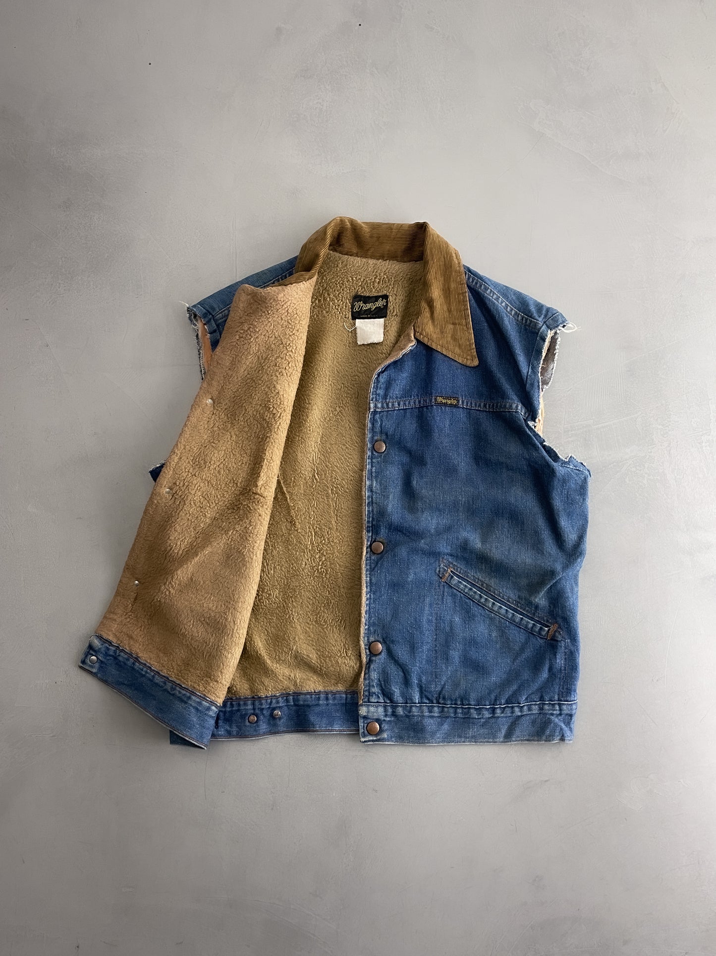 70's Wrangler Denim Cut-Off Vest [M]