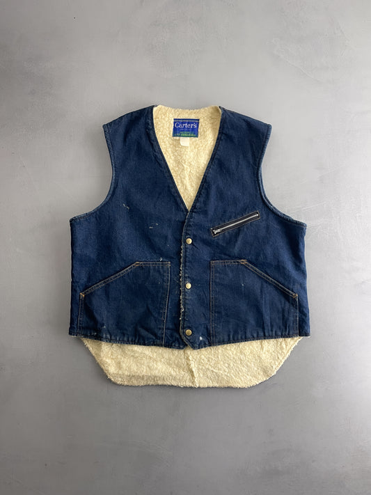 60's Carters Denim Work Vest [XL]