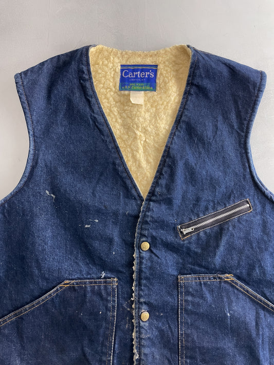 60's Carters Denim Work Vest [XL]