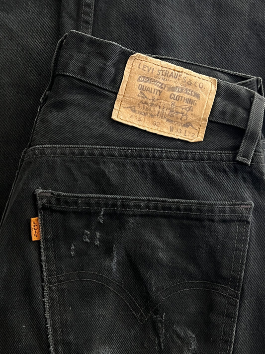 1980's Black Levis 615 Orange Tab [31"]