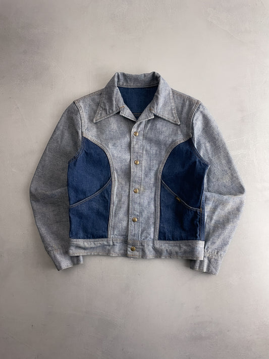 70's Lee Reversible 2-Tone Denim Jacket [XS]