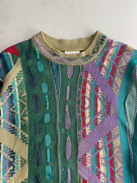 90's Coogi 3D Knit Sweater [XL]