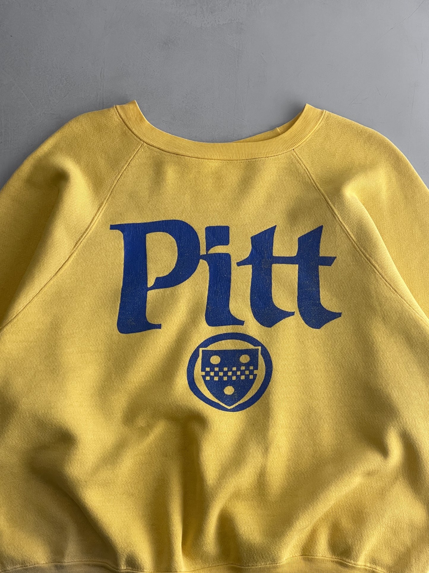 Sun-faded 70's Pitt Raglan Sweatshirt [XL]