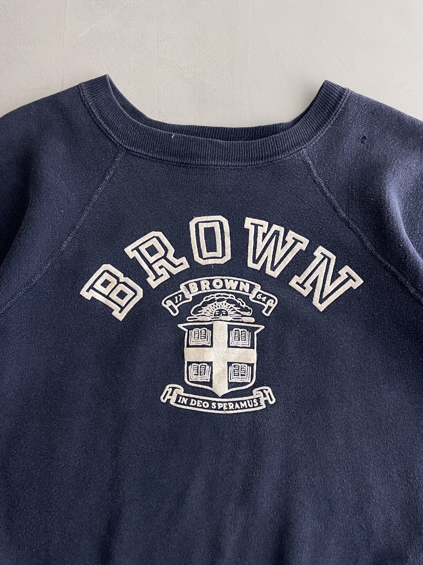 60's Champion Running Man Brown University Sweatshirt [M]