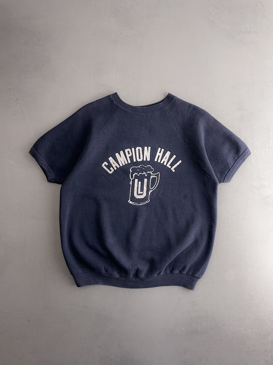 60's Champion Hall Flock Print Sweatshirt [L]