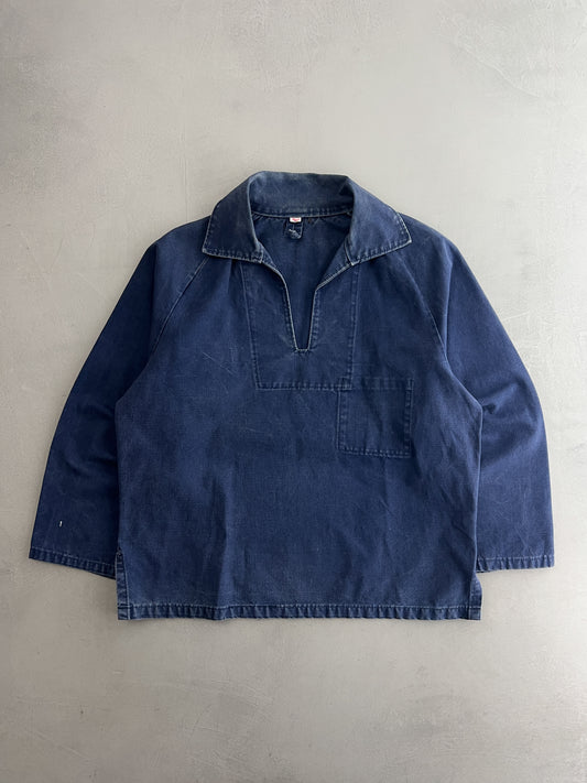 60's French Indigo Sailing Smock [M]