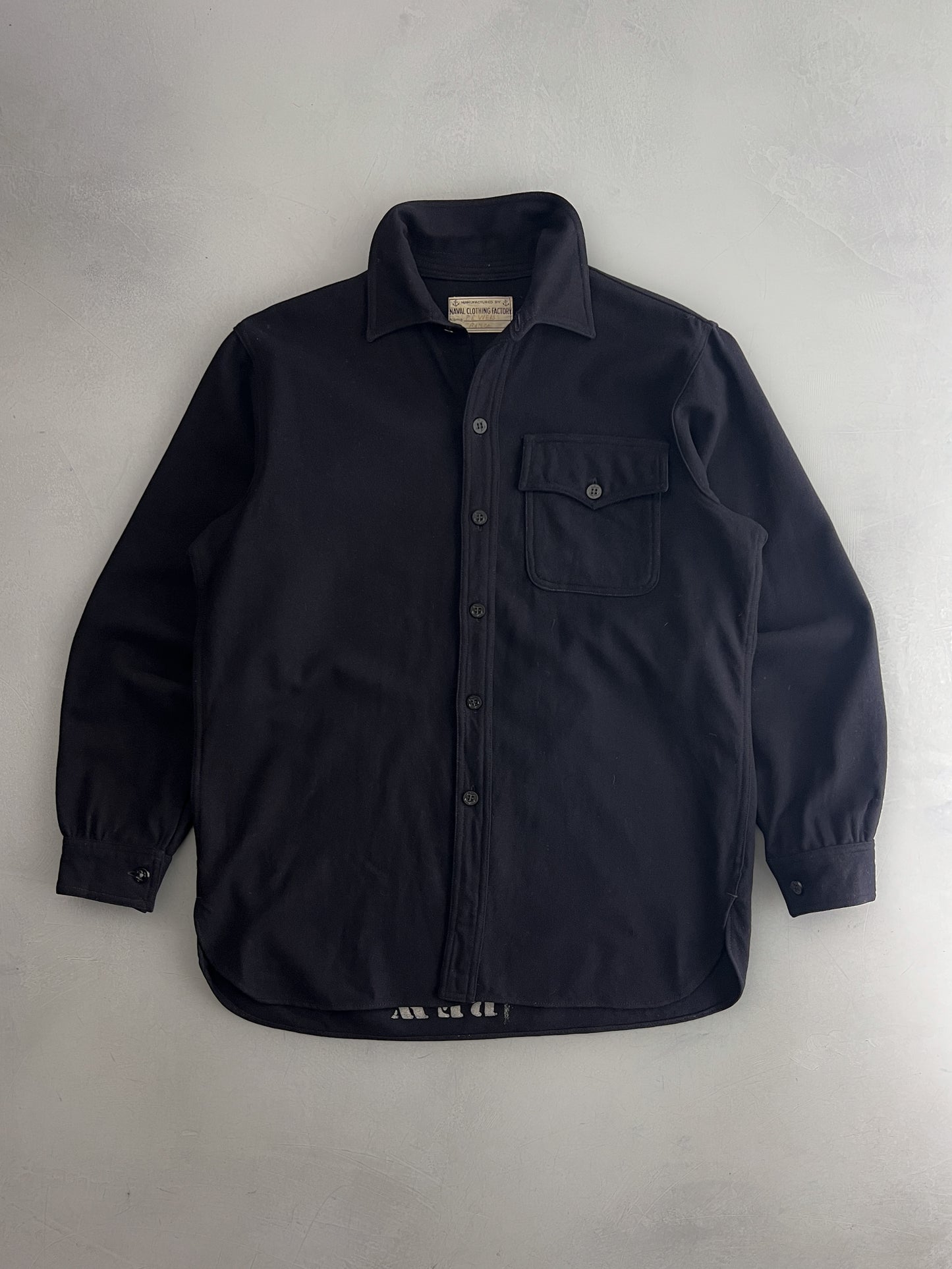 40's U.S.N. Souvenir C.P.O. Shirt [L]