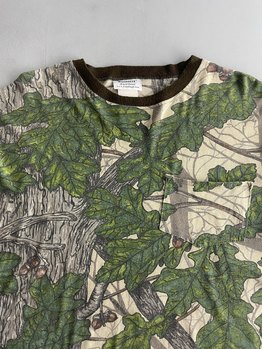 Woodseye Camo Long Sleeve Pocket Tee [XL]