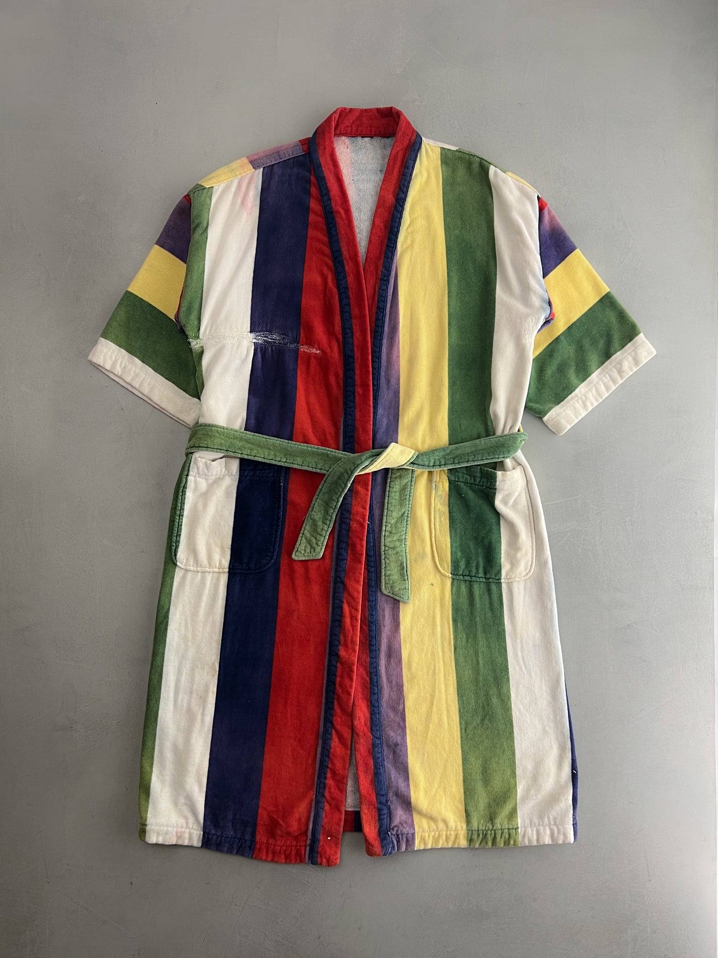 70's Multi-tone Terry Towling Robe [M/L]