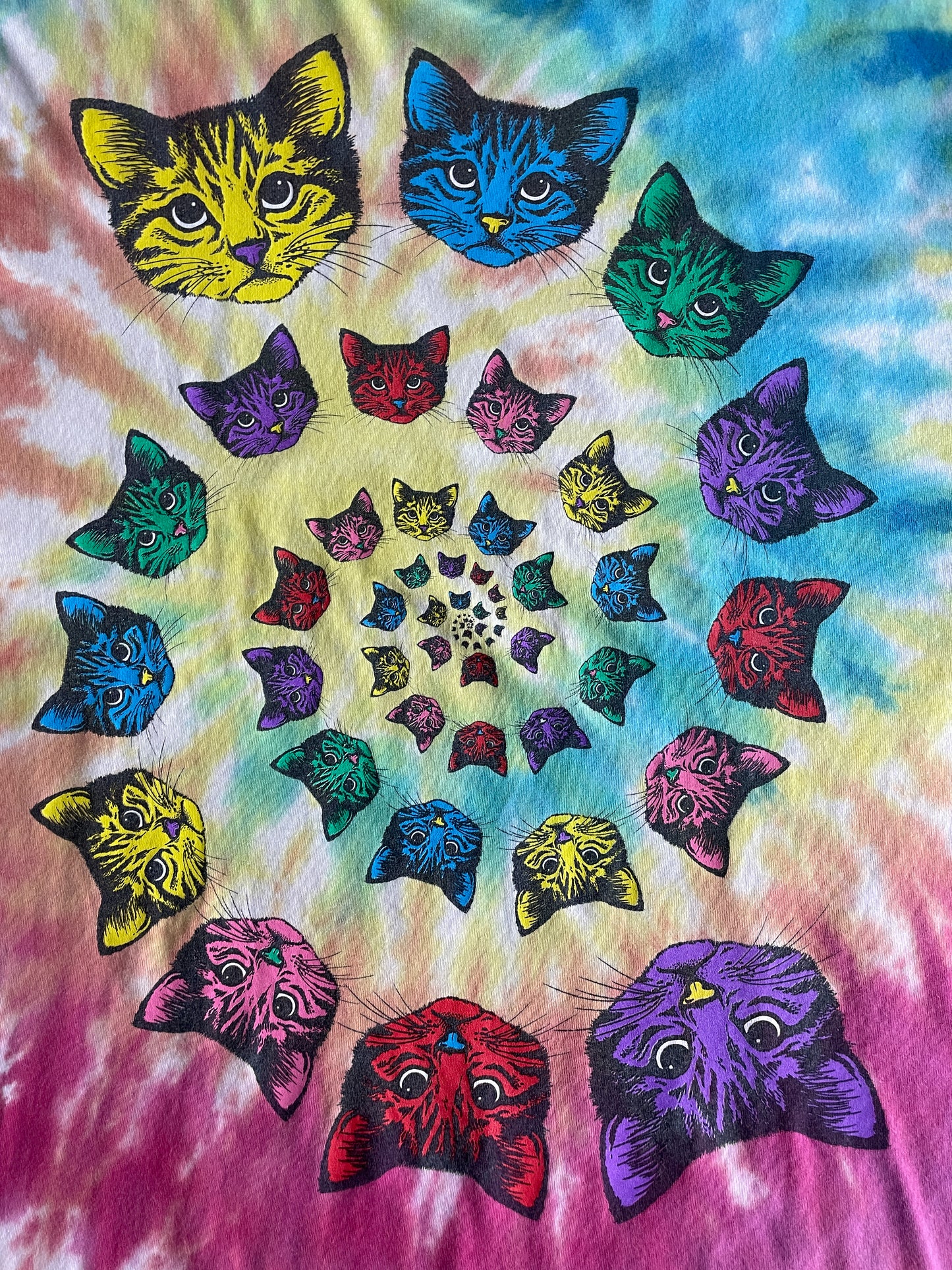 Psychedelic Cat Tee [XL]