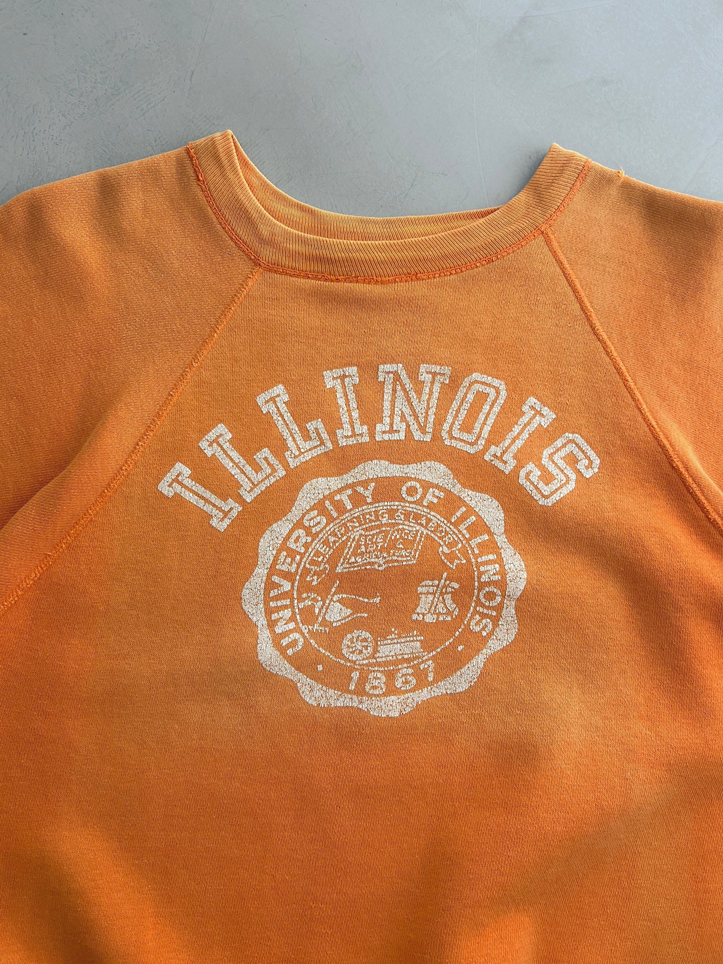 50's Champion Running Man University of Illinois Sweatshirt [M/L]