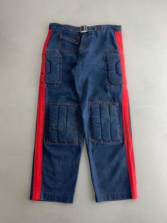 70's Denim Motorcross Pants [34"]