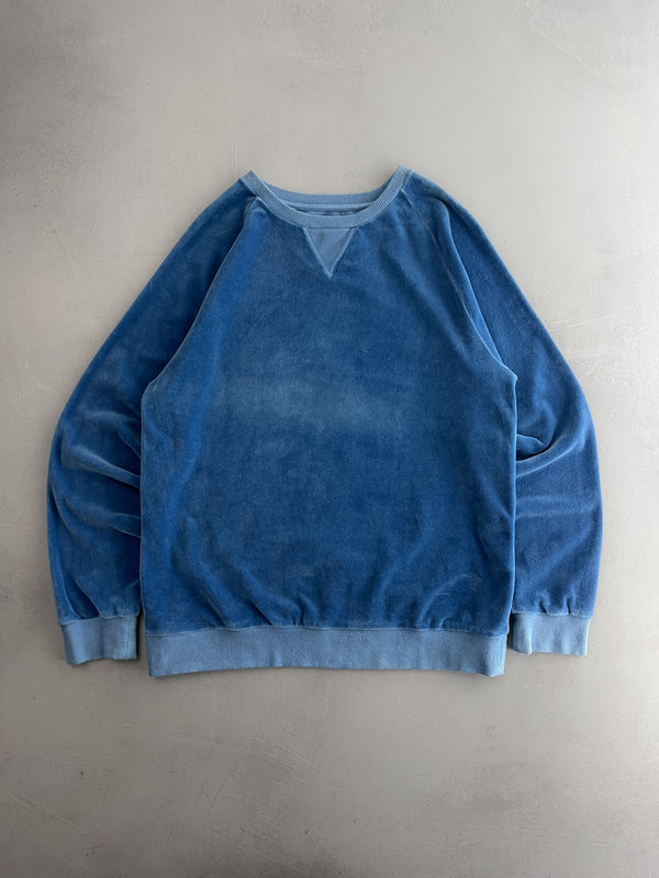 Blue Blue Japan Indigo Dyed Velour Sweatshirt [L]