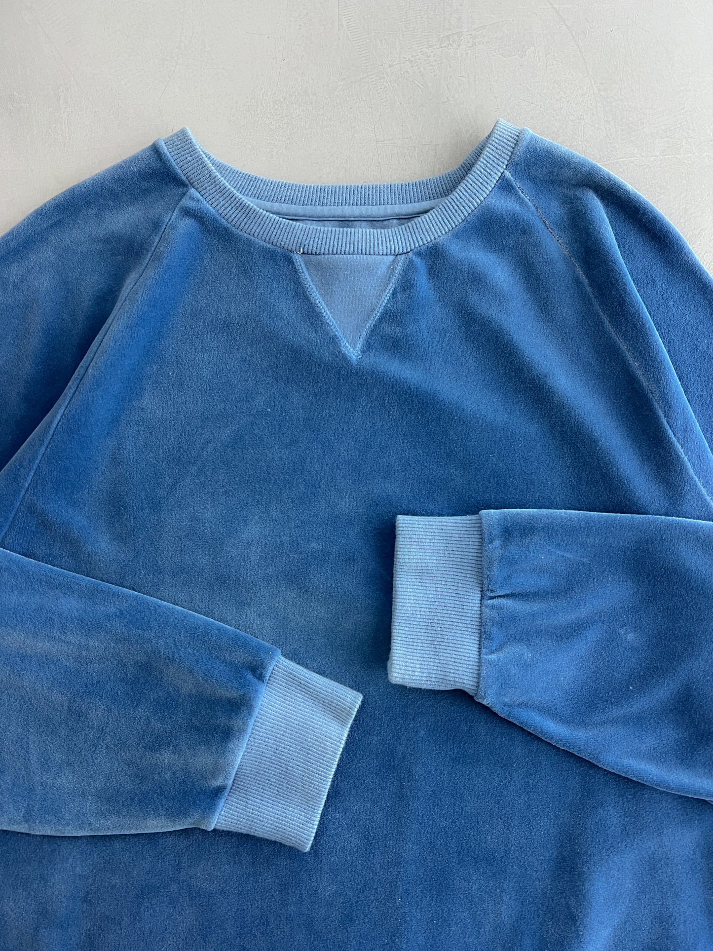 Blue Blue Japan Indigo Dyed Velour Sweatshirt [L]