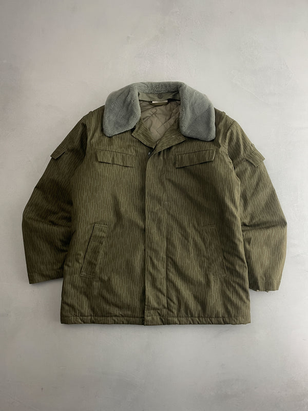 Quilt Lined East German Rain Camo Jacket [L]