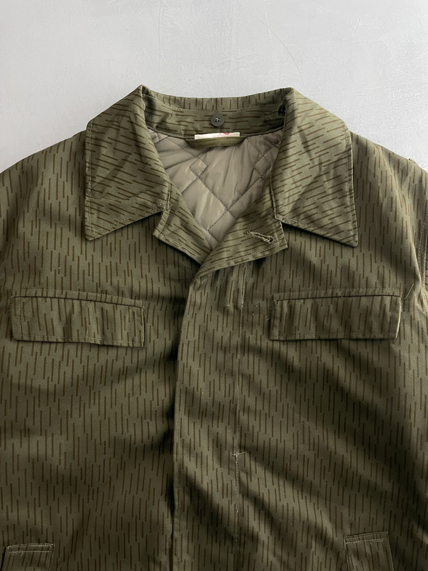 Quilt Lined East German Rain Camo Jacket [L]