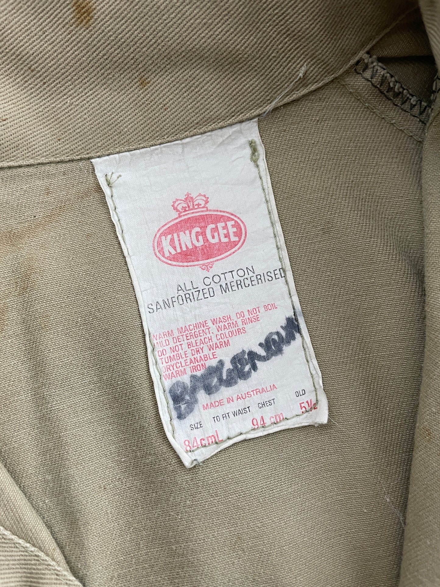 King Gee Cropped Mechanic Jacket [S/M]