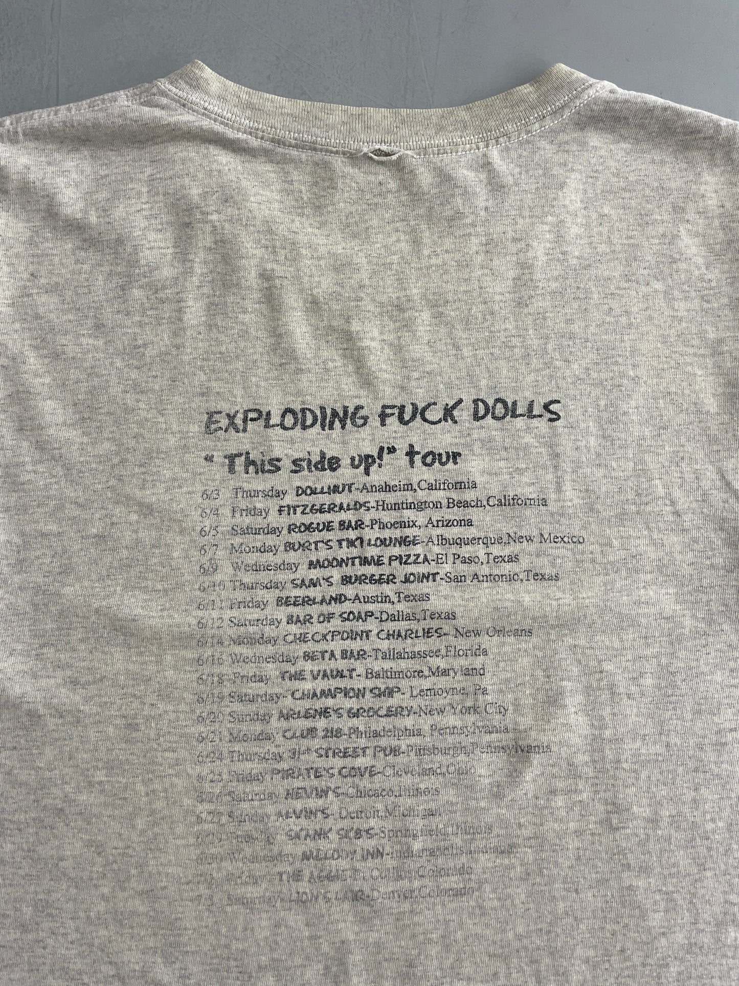90's The Exploding Fuck Dolls 'This Side Up!' Tour Tee [L/XL]