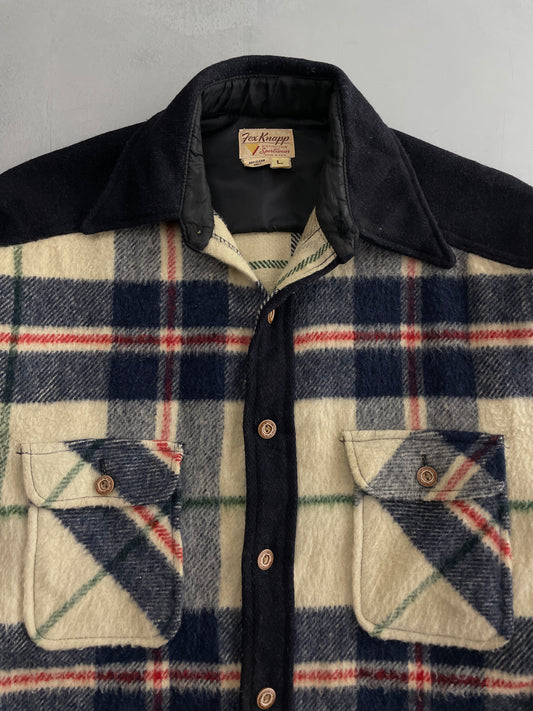70's Fox Knapp Wool Overshirt [L]
