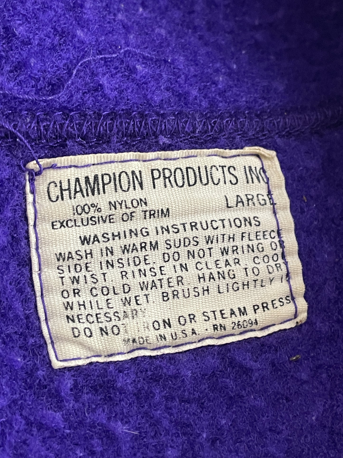 60's Champion Northwestern Football Quarter Zip Hoodie [L]