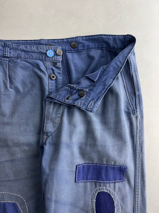 50's Hand Repaired French Workpants [36"]