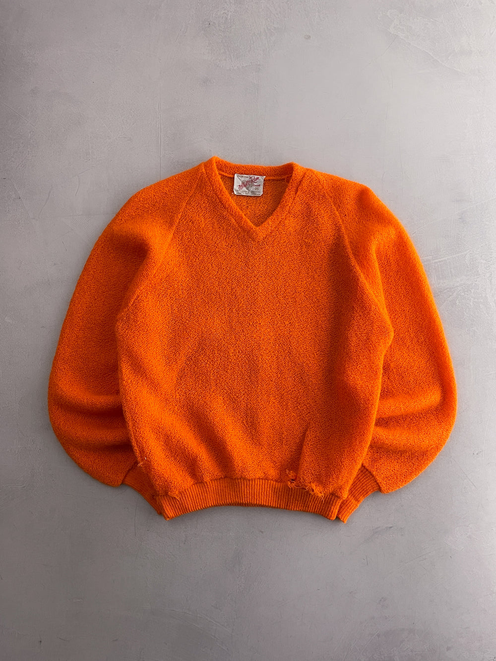 60's White Ram Mohair Sweater [M]