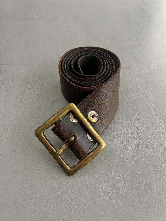 Brass Buckle Belt [29.5"-37.5"]