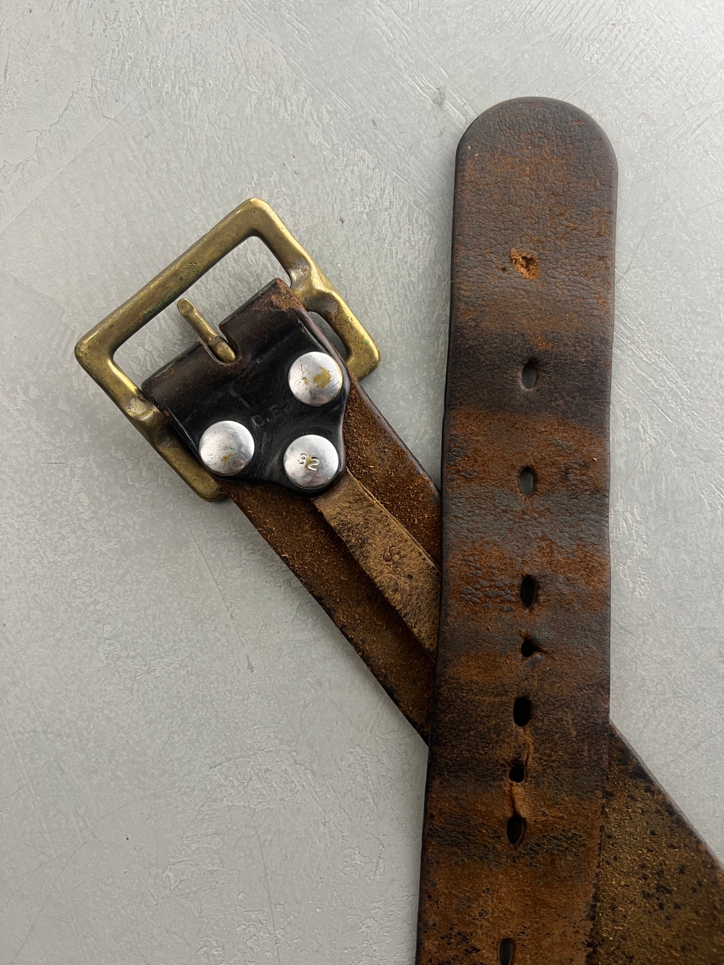 Brass Buckle Belt [29.5"-37.5"]