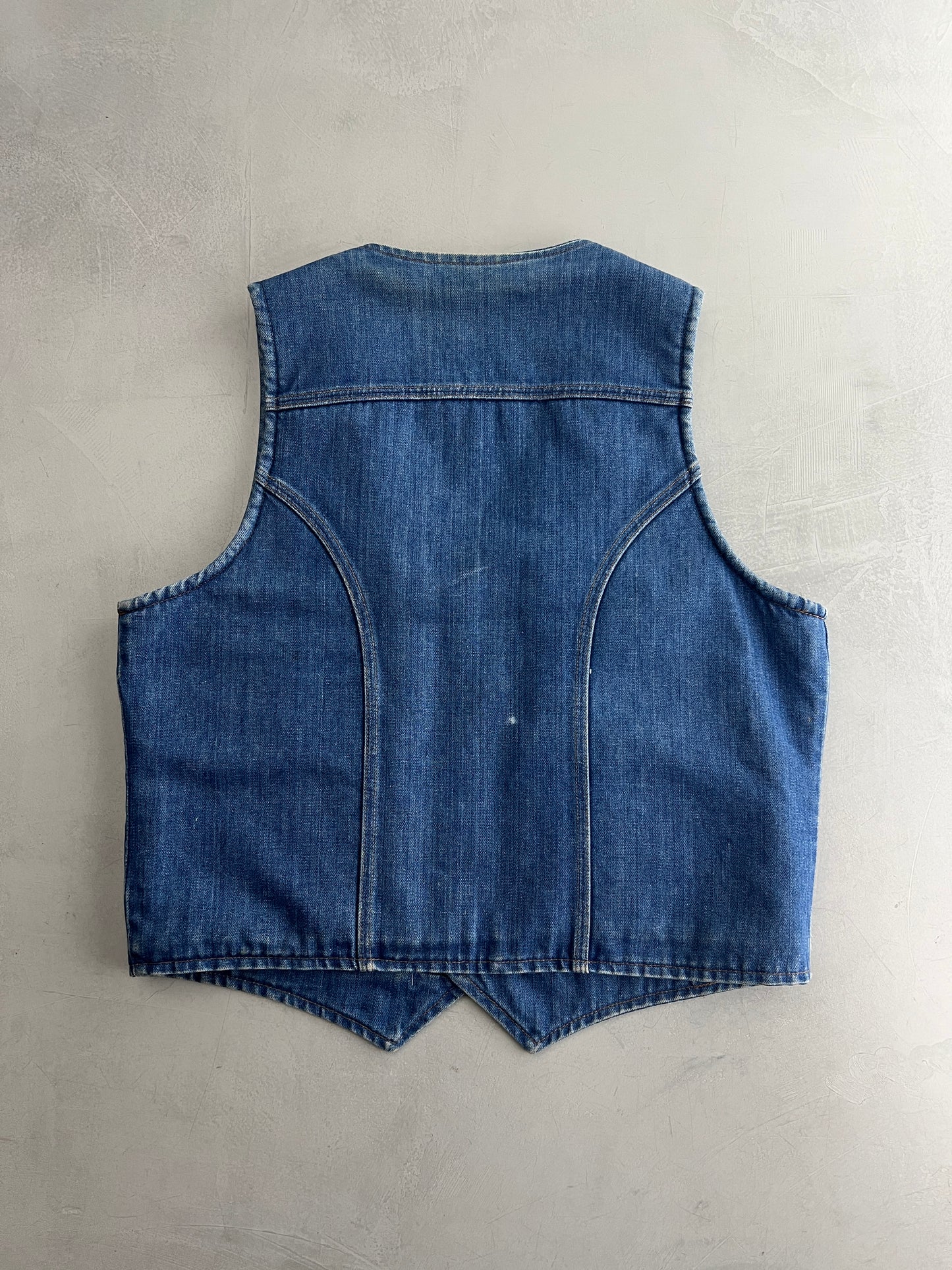 70's Maverick Denim Shearling Vest [M]