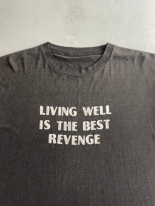 80's Best Revenge Flock Letter Tee [XL]