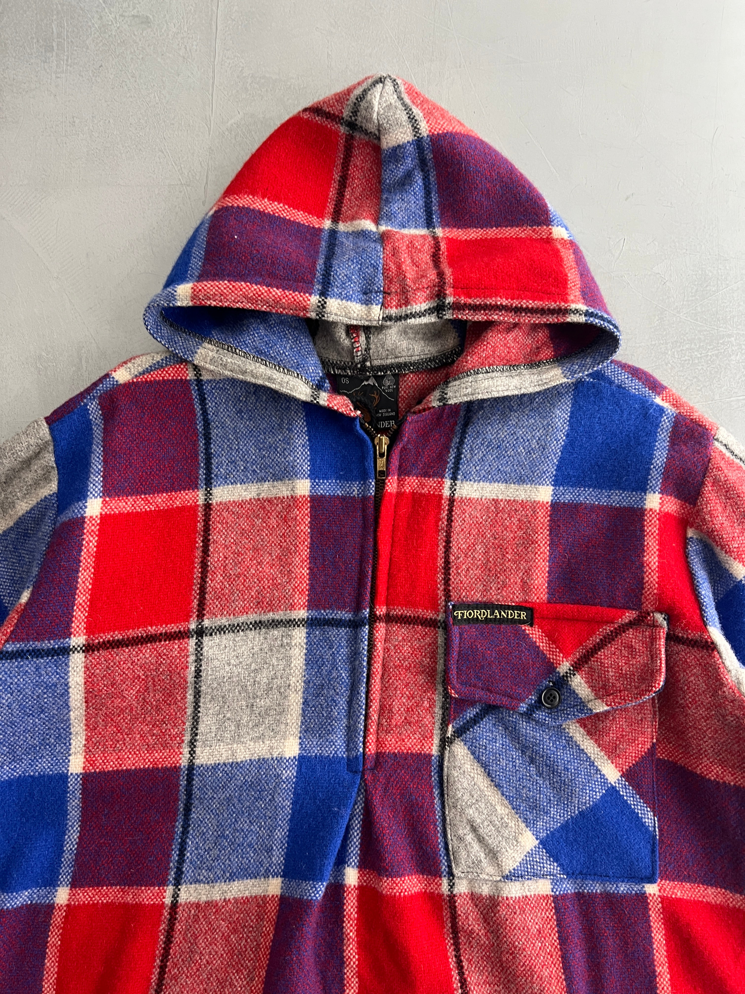 Fiordlander Plaid Flannel — shops Half Zip Wool Pullover Jacket, Size Medium