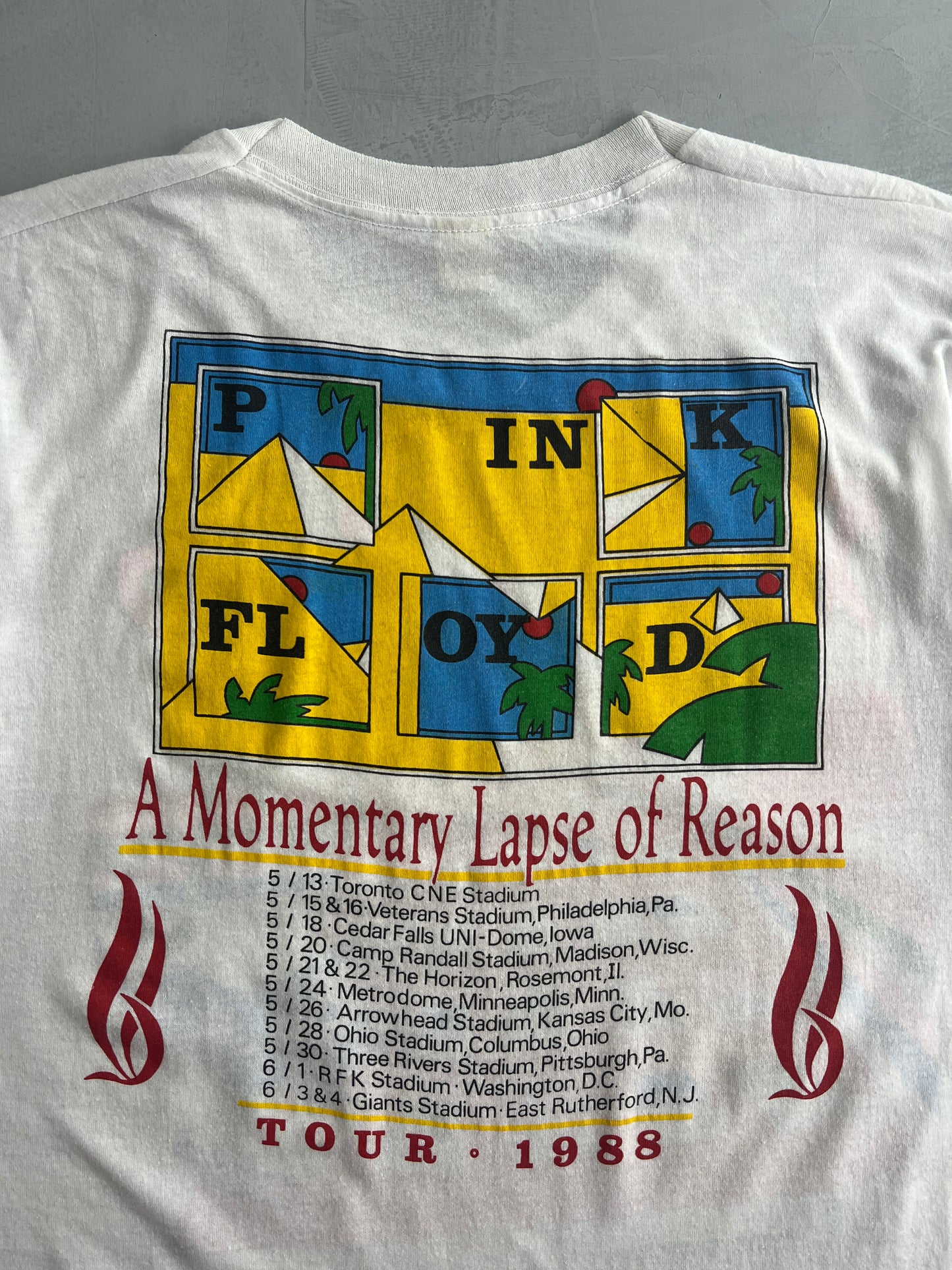 '88 Pink Floyd 'A Momentary Lapse Of Reason' Tour Tee [M/L]