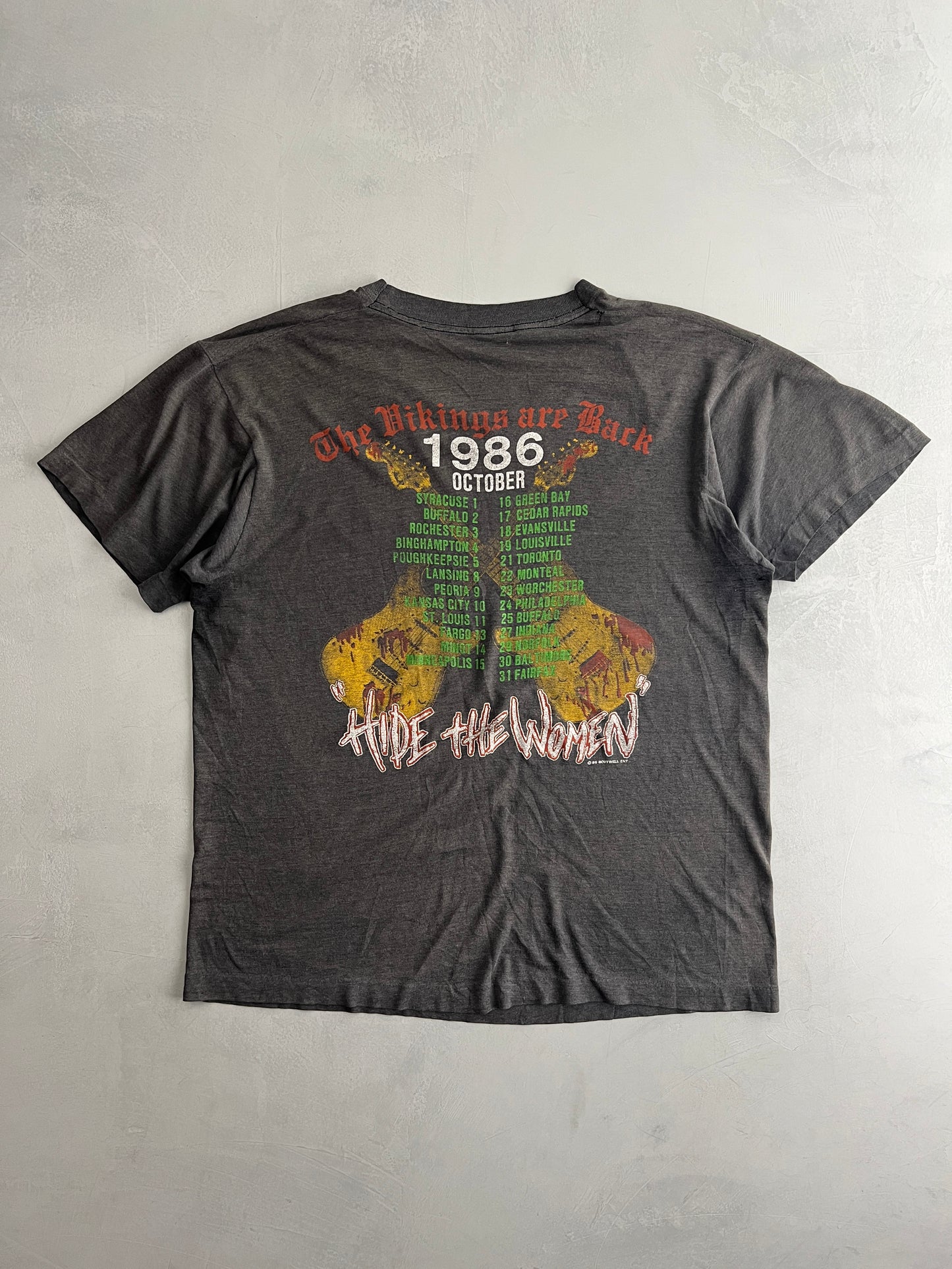 '86 Yngwie Malmsteen 'World Tour' Tee [XL]