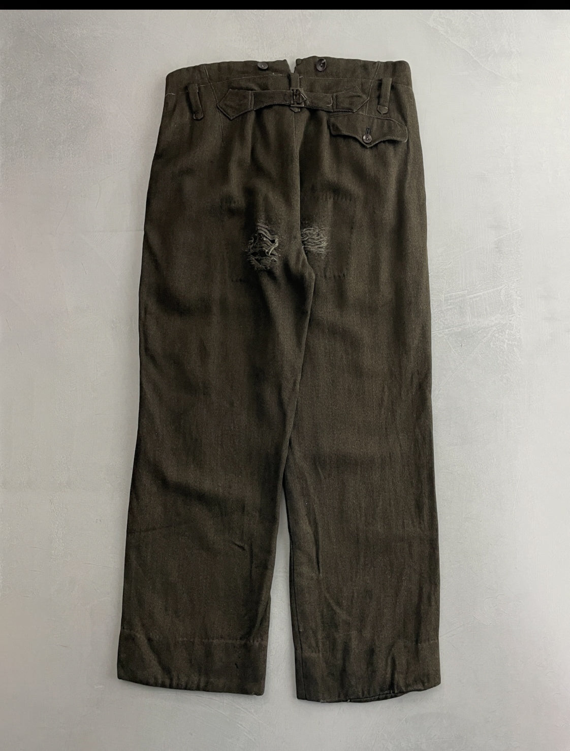 1940's Overdyed Japanese Buckle Back Pants [32"]