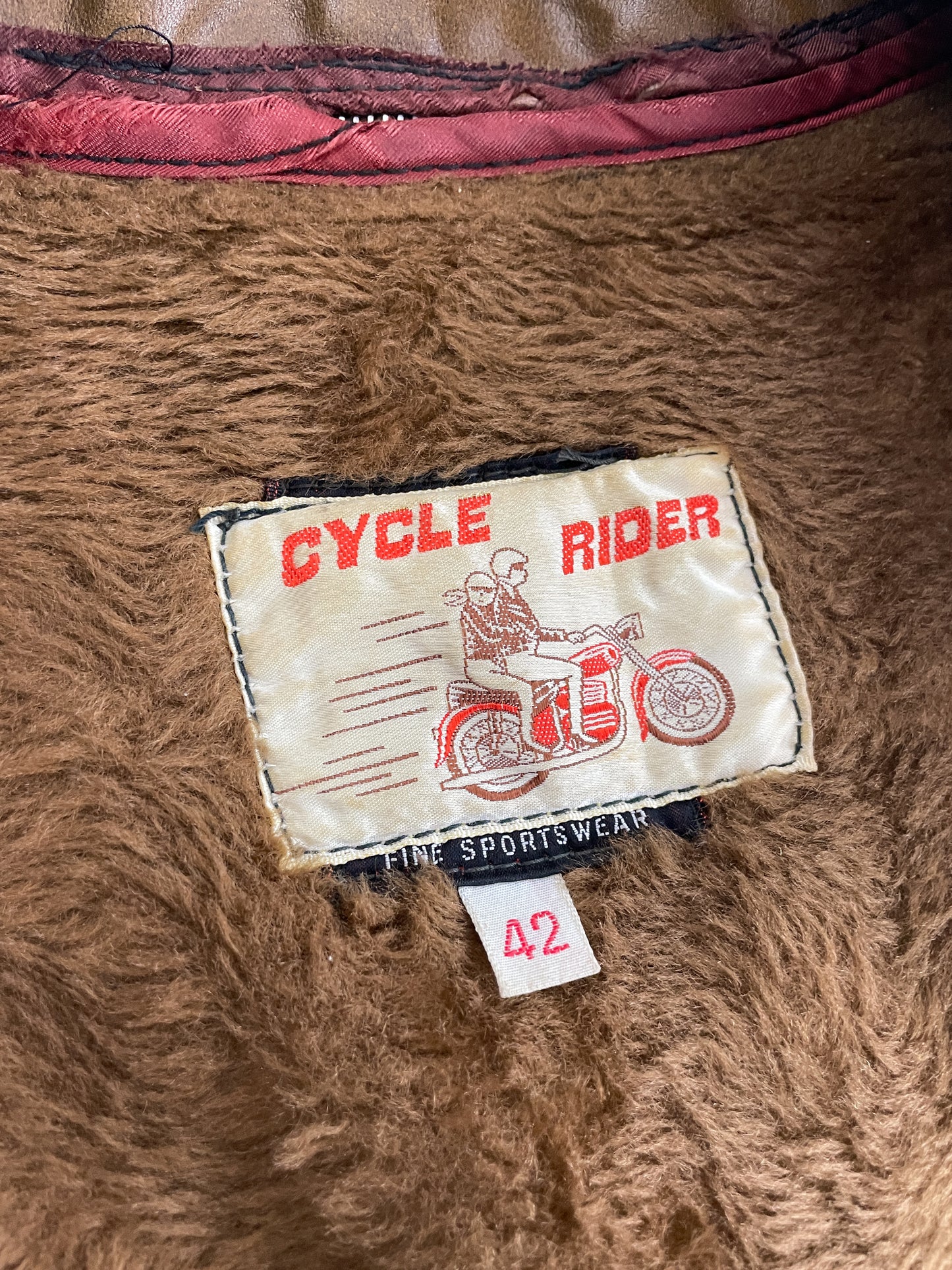 70's Cycle Rider Motorcycle Jacket w Liner [M/L]