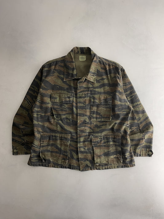 Faded Tiger Camo Combat Jacket [XL]