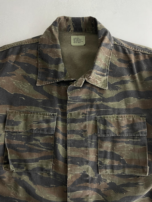 Faded Tiger Camo Combat Jacket [XL]