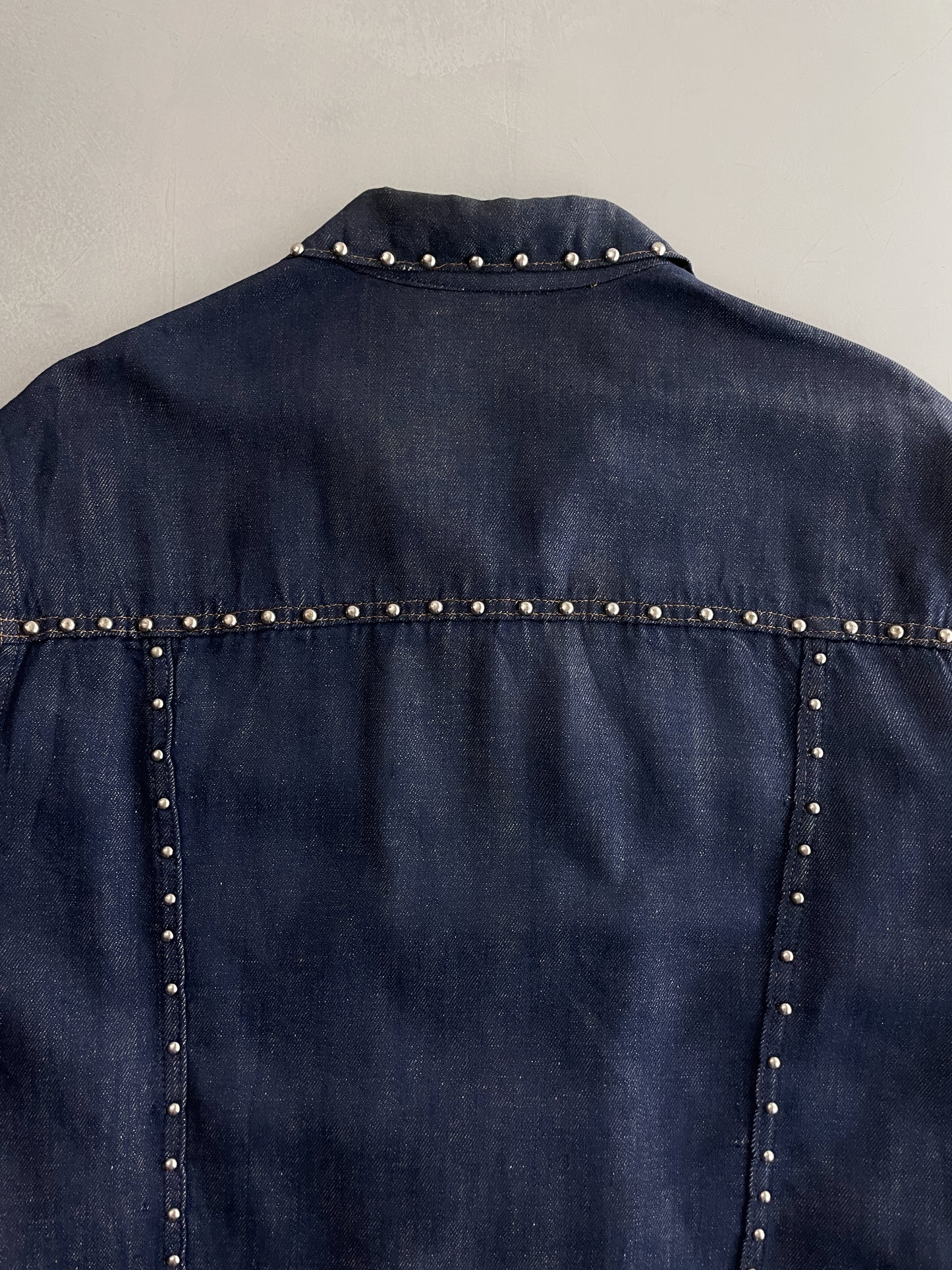 70's J.C. Penney Ranch Craft Studded Denim Jacket [L]