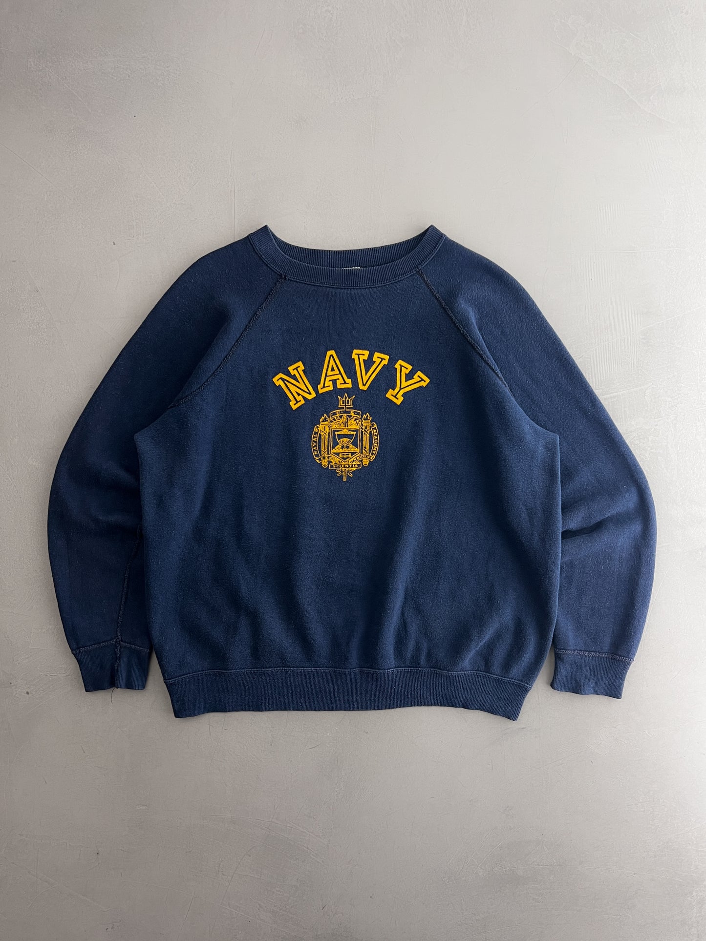 Faded 1960's Champion 'NAVY' Sweatshirt [M]