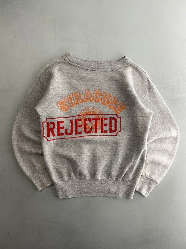 60's Syracuse Sweatshirt w Blast Over Flock Print [S]