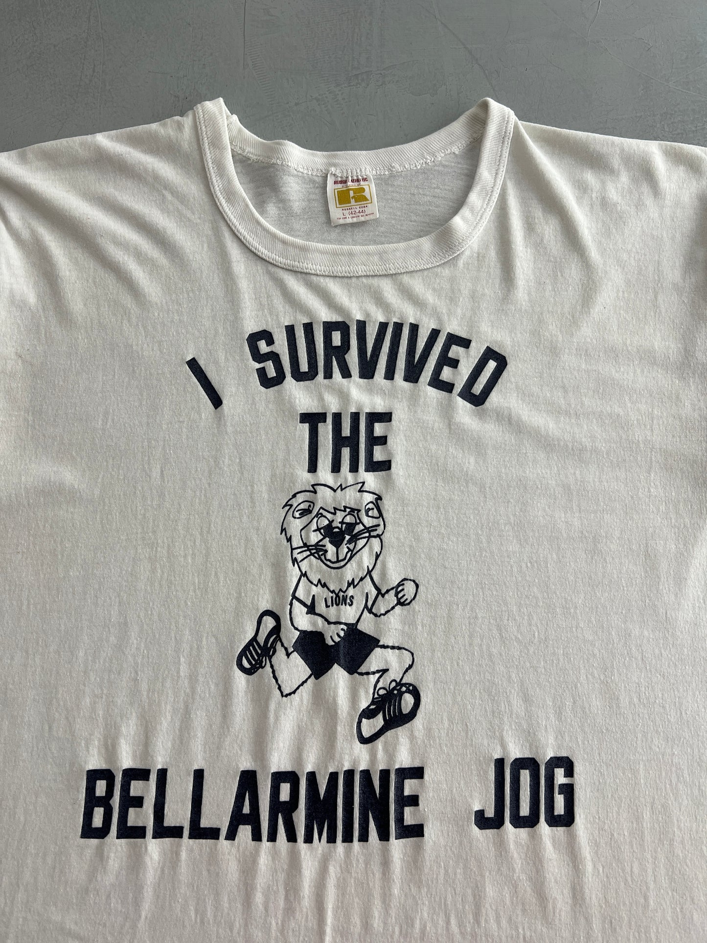 70's Russel Athletic Bellarmine Jog Tee [L]